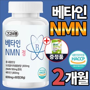 베타인 NMN 천연 아미노산 치커리 100 % 식약청 HACCP 인증, 1개, 60정