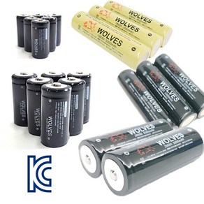 울브스 KC인증완료 보호회로 3.7V 리튬이온 배터리 (모음전), 18450-900mAh, 1개, 1개입