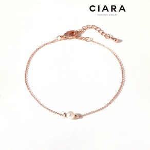 CIARA 14K Reggio 3MM 스와로브스키 심플 진주 팔찌(GoldPlated)