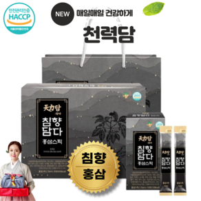 천력담 침향담다 홍삼스틱 10ml x 30포 / 부모님 수험생 기력보강 효도선물, 1박스