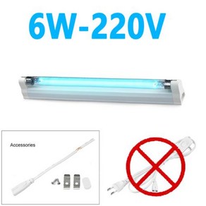 살균 자외선 소독기 UV살균기 T5 램프 석영 살균기 LED UV 튜브 6W 8W 조명 데오더 바, 02 6W 220V NO Plug