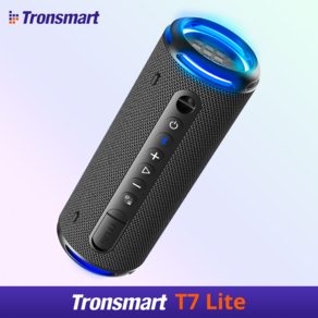 Tonsmat T7 Lite 휴대용 출력24W LED 캠핑 블루투스 스피커, 블랙