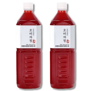오미자데이 문경 오미자청 대용량, 1L, 2개입, 1세트