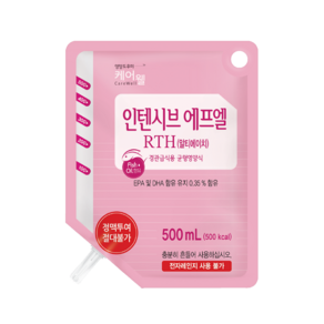 케어웰 인텐시브 에프엘 RTH 500ml(20팩) 경관식 경관급식 경장영양제 경관유동식 피딩줄 포함, 20개, 500ml