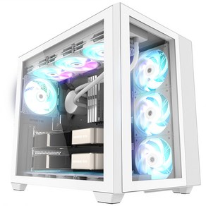 3RSYS S402 Quiet 리버스 BTF 컴퓨터 PC 케이스 (화이트), 1개