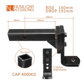 견인브라켓 견인장치 견인볼 높이 조절 가능한 견인 바 히치 드롭 마운트 캡 RV 트레일러 캠핑카 캐러밴, 한개옵션0, 1개, 기본