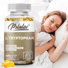 Pslalae 트립토판 250mg 마그네슘 25mg 차분하고 편안한 기분을 유지하고 감정을 조절하세요 60/120캡슐, 60정, 1개