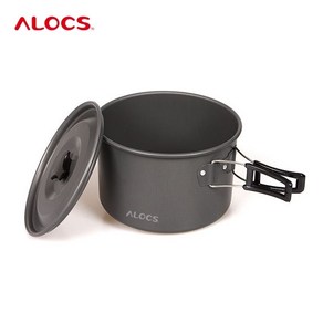 ALOCS 캠핑냄비 캠핑코펠 3L 1개, 짙은 회색