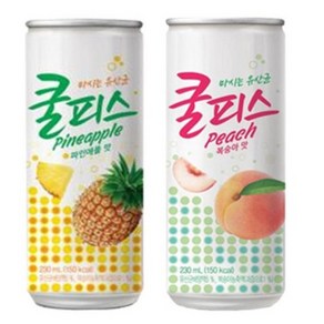 동원 쿨피스 복숭아맛+파인애플맛 230ml 2종 혼합, 30개