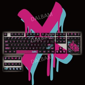 게임 리그오브레전드 징크스 테마 로켓 기계식 키보드 키캡 108키, [03] Side caved keycaps