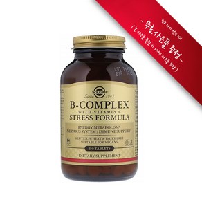 [사은품 증정] 솔가 B 컴플렉스 위드 비타민 C 스트레스 포뮬라 250정 Solgar Complex B with Vitamin C Stress Formula