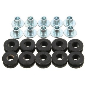 10Pcs 모터사이클 고무 그로밋 볼트 키트 감압 쿠션 키트 교체 부속품, 10개