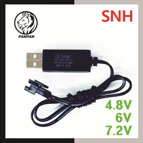 4.8V 6V 7.2V USB 충전케이블 RC카 락크롤러 Ni-CD Ni-MH 니카드 니켈수소 배터리 충전기, 6v충전기, 1개