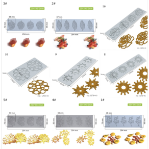 에그툴 다양한 스타일의 잎 & 나비 튀일 실리콘 몰드 / 가니쉬 몰드 / 튀일몰드 / 튀일실리콘몰드 / 베이킹가니쉬실리콘몰드, 나비모양, 1개