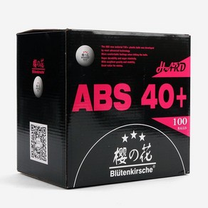 타그로 탁구공 ABS 40+ 3성 연습구 (100입) 화이트, 1세트