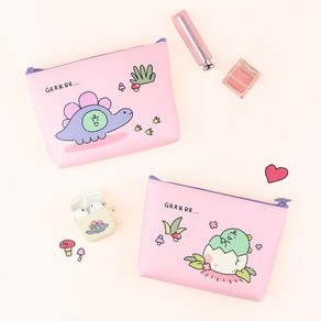 카카오프렌즈 죠르디 다이노 뷰티 슬림파우치, 단품