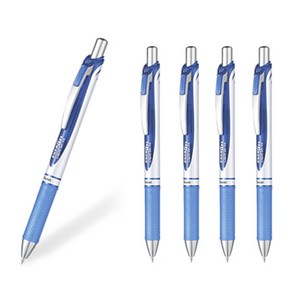 Pentel 에너겔 노크식 메탈팁 볼펜 BL77 0.7mm 블루 5개/레드 5개 세트