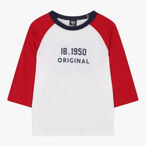 [인디고뱅크키즈] SALE~~ 30수 원단 사용 착용감 가볍고 소매 배색이 이쁜 30수 7부 라글란 티셔츠 IKLA24301_NC신구로점