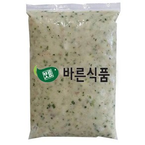 바른식품 어묵반죽 2kg (해물부추) / 금요미식회방영 우돈어묵 가마보코 피쉬볼 어묵탕 튀김어묵 밀가루없는 무색소 무방부제 수제, 1개