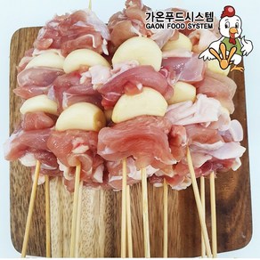 국내산 마늘+닭다리살꼬치, 1개, 600g