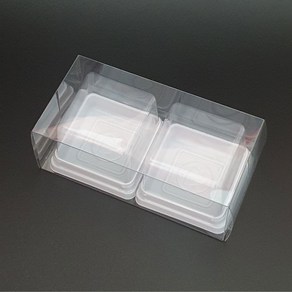 하이패키지 화과자 2구용 투명 페트케이스 50개 - 답례떡한과박스