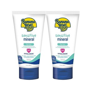 Banana Boat 미네랄 리프 프렌들리 저자극성 예민한피부용 선크림로션SPF50 바나나향 88ml 2개 1세트