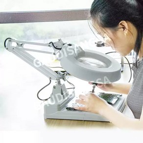 탁상용 led 확대경 고화질 LED 돋보기 20배, 1개, 화이트 30배