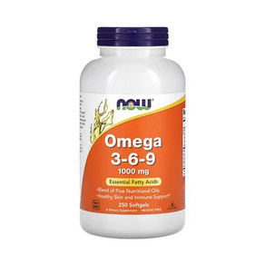 나우푸드 오메가3-6-9 1 000mg 250소프트젤(소프트젤 1정당 500mg), 1개, 180정