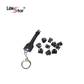 LANsta LS-LAN1021-SET-BK 랜 포트 보안 잠금장치 RJ-45 락 키 1pcs with 포트 10pcs Black