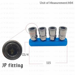 소형 펌프 어댑터 악세사리 부품 컴프레서 공압 피팅 공구 커플러 매니폴드 멀티 스플리터 EU JP 스타일 1 4 퀵 커넥터용 에어 가스 분배기, 11) SML4 JP SM20, 1개