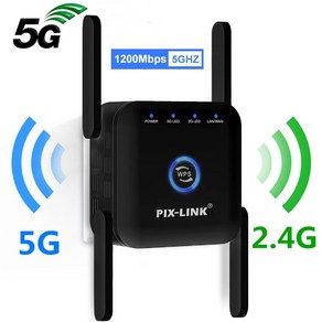 5G 2.4G 와이파이 리피터 라우터 증폭기 장거리 확장기 1200M 300Mbps 무선 부스터 홈 신호 AP WPS Ee, AU plug, 01 CHINA, 1개