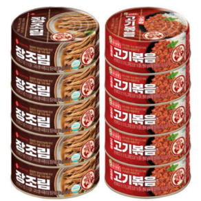 롯데푸드 장조림80g(5캔)+고추장고기볶음80g(5캔), 10개, 80g