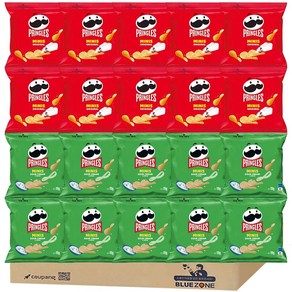 [블루존] 감자 과자 세트 (프링글스 어니언19g + 오리지널 19g) x10, 1개