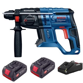 BOSCH 보쉬 충전 해머드릴 GBH18V-20 (GBH180-Li) 함마드릴 호환6.0Ah배터리2팩 고속충전기, 1개