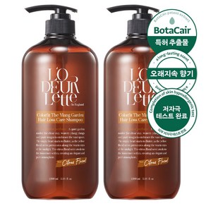 로더렛 두피케어 저자극 탈모증상완화 기능성 퍼퓸 샴푸 1000ml 더 일랑 가든, 2개, 1L