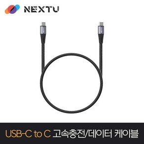 NEXT-CC6031U2-60W C to C 고속충전 데이터 케이블 0.3m, 1개