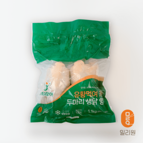 밀리원 유황먹여 키운 두마리 생닭 영계(냉장) 1.1kg, 1개