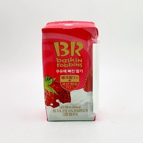 베스킨라빈스 우유에 빠진 딸기, 12개, 240ml