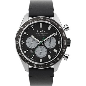 Timex 남성용 워터버리 다이버 오토매틱 40mm 시계 스테인리스 스틸 실버톤 전통적