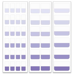 마이바인더 인덱스 스티커 3종 세트 책 띠지 포카 꾸미기, 퍼플 파스텔