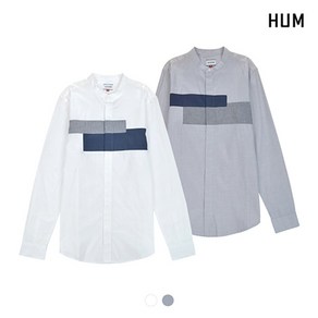 HUM 남 면100 스탠드카라 플란넬 셔츠 H175M204A