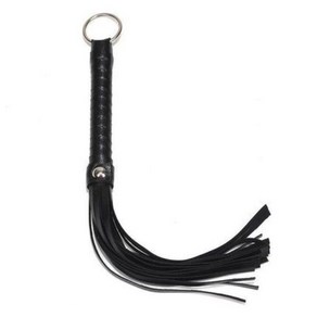 패들 말 플로거 일반 용품 채찍 소가죽 승마, 1개, 숏 블랙 약 30cm -L23