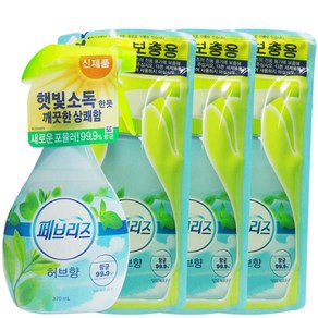 페브리즈 허브향 370ml+320mlx3개 섬유탈취제, 18개