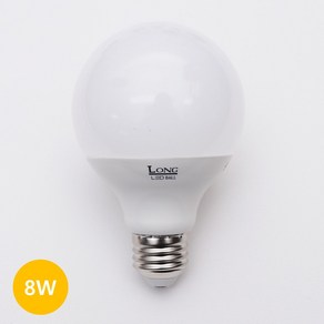 LONG 볼전구 LED 8W G80, 1개, 전구색