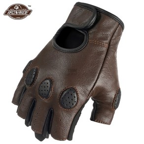 오토바이 반장갑 여름 매쉬 가죽 장갑 글러브 통기성 핑거리스 양모 motocoss 레트로 모토 motobike guantes moto, b03 여름 장갑-b, m