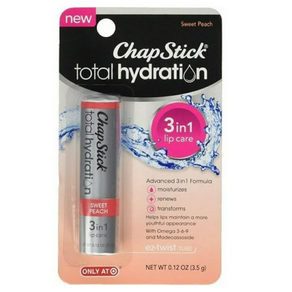 챕스틱 ChapStick 토탈 하이드레이션 3 in 1 스위트 피치 2 팩