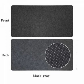 데스크매트 서재꾸미기 취업선물 대형 사이즈 울 펠트 마우스 패드 오피스 컴퓨터 책상 보호 매트 테이블 노트북 쿠션 논슬립 키보드 게임 액세서리, Black