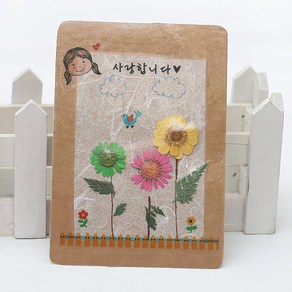 [펠트친구] 압화공예(누름꽃) 크라프트엽서만들기