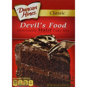 Duncan Hines Classic Devil's Food Cake Mix (2 Pack) 던컨 하인즈 클래식 데블스 푸드 케이크 믹스 (2팩), 1.03 Pound (Pack of 2)_Devils-, 1개