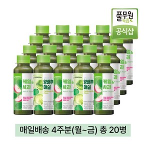 풀무원녹즙 매일배송 케일사과X양배추매실 프로그램 4주분 20병